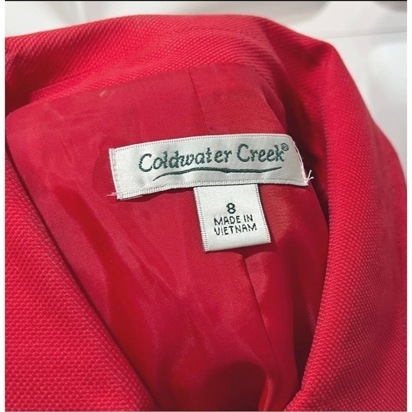 Coldwater Creek Sz 8 Red Blazer m Jacket Lined Womens Nautical - Picture 6 of 7